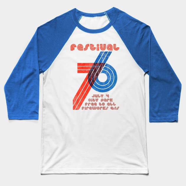 Festival 76 Baseball T-Shirt by MotoGirl